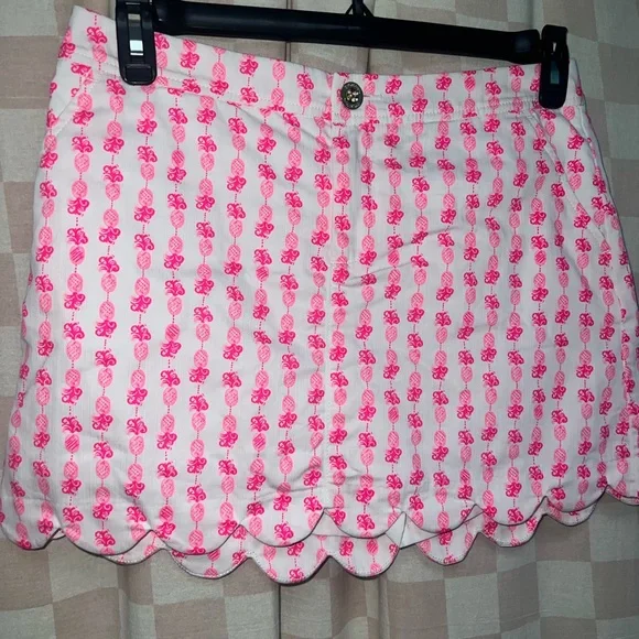 Lilly Pulitzer Colette Skort Pink Topaz Pineapple - Picture 2 of 12